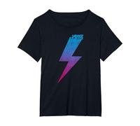 Lenny Kravitz Blue Bolt Amazon Exclusive T-Shirt, Femme Grandes Tailles, Noir, 1X