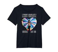 Lenny Kravitz Universal Love Tour T-Shirt, Femme Grandes Tailles, Noir, 5X