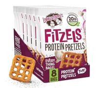 Lenny & Larry's - Fitzels Protein Pretzels (8x85g) Everything Bagel - Saveur bagel complet avec 20 g de protéines par portion - Parfait après l'entraînement ou en collation - Haute teneur en protéines