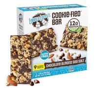 Lenny & Larry's - The Complete Cookie-fied Bar (9x45g) Chocolate Almond Sea Salt - 12 g de protéines végétales - Saveur chocolat, amandes, sel de mer - Végan - Sans édulcorants artificiels
