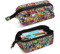 Lenny TrousseTrousse À Crayons Grande CapacitéEtui À Crayon Pour L'école,Le Collège Et Le Bureau (Doodles)