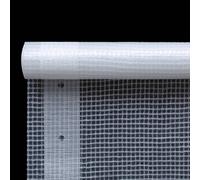 Leno Bâche de protection blanche 2 x 20 m 260 g/m² indéchirable résistante aux intempéries avec œillets et renfort de bord pour jardin, construction, voiture, bateau, camping, meubles, piscine