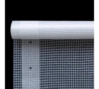 Leno Bâche de protection blanche - 2 x 6 m - 260 g/m² - Résistante aux intempéries et aux UV - Avec œillets - Renfort des bords - Pour jardin, construction, voiture, bateau, camping et extérieur