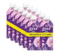 Lenor Adoucissant 36 lavages, rêve floral, 24 heures de fraîcheur bien-être, avec une note d'huiles essentielles (12 x 36 WL)