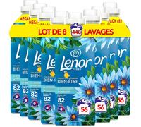Lenor Adoucissant 56 Lavages, Envolée d’Air, Collection Bien-être, Avec Une Touche d’Huile Essentielle