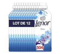 Lenor Adoucissant Océan, Pack de 504 Lavages (12 x 42), 24H Protection Contre Les Odeurs, Efficace Même Après Un Lavage à Froid, Fraîcheur Longue Durée, Protection Active, Testé Dermatologiquement