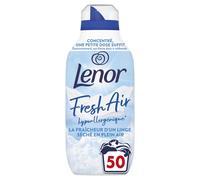 Lenor Fresh Air Adoucissant 50 Lavages, Gamme Peaux Sensibles, Protection Anti-Odeurs, Fraîcheur Ultra Concentrée, Fabriqué En France, 700ml