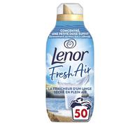 Lenor Fresh Air Adoucissant 50 Lavages, Parfum Balade en Bord de Mer, Protection Anti-Odeurs, Fraîcheur Ultra Concentrée