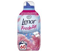 Lenor Fresh Air Adoucissant 60 Lavages (840ml), Parfum Jardins En Fleurs, Protection Anti-Odeurs, Fraîcheur Ultra Concentrée, Fabriqué En France