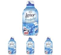 Lenor Fresh Air Adoucissant 60 Lavages, Parfum Fraîcheur Matinale, Protection Anti-Odeurs, Fraîcheur Ultra Concentrée, Fabriqué En France (Lot de 4)