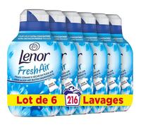 Lenor Fresh Air Adoucissant Fraîcheur Matinale,216 Lavages (6 x 36 Lavages),Fraîcheur Ultra Concentrée