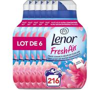Lenor Fresh Air Adoucissant Jardins en fleurs,216 Lavages (6 x 36 Lavages),Fraîcheur Ultra Concentrée