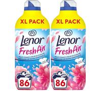Lenor Fresh Air Adoucissant Jardins en fleurs 86 Lavages, 1.204L - Fraîcheur Ultra Concentrée (Lot de 2)