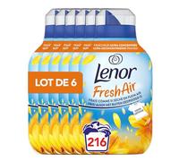Lenor Fresh Air Adoucissant Rayons de Soleil, 216 Lavages (6 x 36 Lavages), Fraîcheur Ultra Concentrée