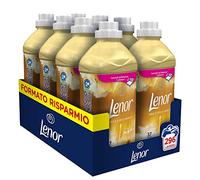 Lenor Le luxe d'or et de fleurs de vanille adoucissant 37 lavages, 925 ml, pour une fraîcheur et une douceur durable - Lot de 8