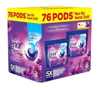 Lenor Lessive colorée Allin1 PODS Amethyst Blumentraum 76 lavages, nettoyage hygiénique en profondeur et fraîcheur durable