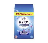 Lenor Lessive en poudre, poudre à lessive fraîche d'avril, 19 lavages, nettoyage hygiénique en profondeur et fraîcheur longue durée