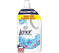 LENOR Lessive liquide universelle, 100 lavages, fraîcheur d'avril, fraîcheur longue durée, élimination des odeurs en lavage à froid