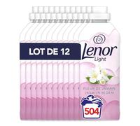 LENOR Light Adoucissant, 504 Lavages (12 x 42 Lavages), Fleur de Jasmin, Pour Une Fraîcheur Légère De Longue Durée