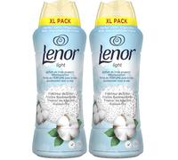 Lenor Light Parfum De Linge En Perles, Environ 41 Lavages (495g), Parfum Fraîcheur de Coton, Jusqu'à 12 Semaines De Fraîcheur Continue, Même Dans L'Armoire, Grand Format (Lot de 2)
