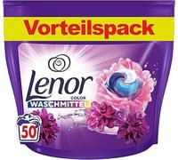 LENOR PODS® Capsules de lessive pour linge coloré 50 lavages, rêve de fleurs, fraîcheur longue durée et élimination des odeurs en lavage à froid