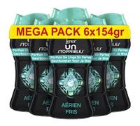 Lenor Unstoppables Parfum de Linge en Perles pour Lessive, 66 Lavages (154g x 6), Aérienne, Fraîcheur Non-stop jusqu'à 12 Semaines de Stockage