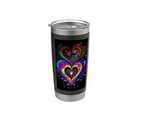 Lenormand Cœur Love Oracle Art Design Gobelet isotherme en acier inoxydable double paroi