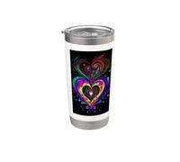 Lenormand Cœur Love Oracle Art Design Gobelet isotherme en acier inoxydable double paroi