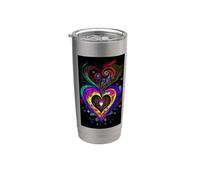 Lenormand Cœur Love Oracle Art Design Gobelet isotherme en acier inoxydable double paroi