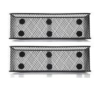 Lenotion Premium en maille métallique paniers Boîtes de rangementcasier de rangement magnétique Pots à épices ustensile de cuisine Caddy support de marqueur pour réfrigérateurWhiteboard6 solide