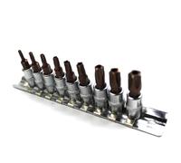 Lenotoon Embouts de Tournevis Torx 1/4 de Pouce pour Douille à Entraînement en Étoile à 5 Points pour Tournevis TS10-TS50 Outils à Main avec Support de Rangement pour Douille 1/4 de Pouce