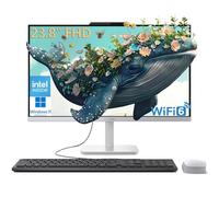Lenovo 24 ordinateurs de bureau tout-en-un pour bureau à domicile, processeur Intel 8 cœurs (Beat i5-1140G7), RAM DDR4 16 Go, SSD PCIe 512 Go, WiFi 6, Bluetooth 5.2, Windows 11 Pro, Vent-Hear
