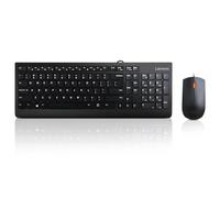 Lenovo 300 USB Combo Clavier et Souris Filaire Ergonomique Souris Droite Gauche Gx30M39606 Noir