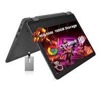 Lenovo 300e G4 Chromebook à écran tactile 2 en 1 de 11,6 po, processeur MediaTek MT8186, 4 Go de RAM, 160 Go de stockage (32 Go eMMC + carte USB 128 Go), carte graphique intégrée, Wi-Fi 6, Chrome OS