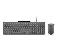 Lenovo Ensemble clavier et souris 310 – USB, QWERTY Anglais US, support téléphone, gris luna