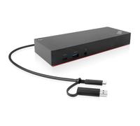 Origin Storage 40AF0135EU station d'accueil USB 3.2 Gen 1 (3.1 Gen 1) Type-A + Type-C Charbon de bois, Rouge