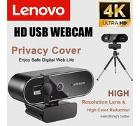 Lenovo 4K HD Mini Webcam avec Microphone 2K Full HD Webcam Autofocus USB Web Cam pour mise au point automatique PC ordinateur portable caméra vidéo prise de vue 1080P