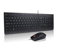 Lenovo 4X30L79883 clavier USB QWERTY Anglais américain Noir - Claviers (Standard, Avec fil, USB, QWERTY, Noir, Souris incluse)