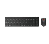 Lenovo 4X31S04810 Pack clavier souris Bureau RF sans fil + Bluetooth Français Noir