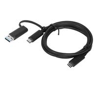 Lenovo 4X90U90618 câble USB USB 3.2 Gen 1 (3.1 Gen 1) 1 m USB A/USB C USB C Noir