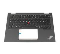 Lenovo 5M11C18752 Original Clavier INCL. topcase DE (Allemand) Noir/Gris avec rétro-éclairage et Mouse Stick (no WWAN) pour TP Yoga X13 Gen 2 (20W8/20W9)