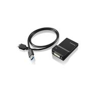 Lenovo Adaptateur USB 3.0 vers DVI/VGA 2048x1152 Noir, Réf: 0B47072, câble USB inclus, poids 138g, Code SH: 84733020