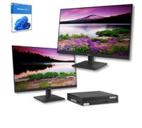 Lenovo Bundle tout-en-un avec 2 ordinateurs Core i5 de 27" et 3 ans de garantie ! Intel Core i5 10500T jusqu'à 3,8 GHz, 16 Go de RAM, 512 Go SSD, Wi-Fi, USB 3.0, USB-C, Windows 11
