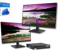 Lenovo Bundle tout-en-un avec 2 ordinateurs Core i5 de 27" et 3 ans de garantie ! Intel Core i5 10500T jusqu'à 3,8 GHz, 16 Go de RAM, 512 Go SSD, Wi-Fi, USB 3.0, USB-C, Windows 11