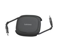 Lenovo Câble rétractable USB-C 240 W - 1,2 m - Design compact - Portable - Charge rapide - Noir
