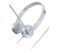 100 - Micro-casque - sur-oreille - filaire - jack 3,5mm - argent