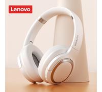 Lenovo-Casque supra-auriculaire Bluetooth sans fil TH40 avec micro,écouteurs de jeu,écouteurs de sport en plein air,réduction du bruit,PS5,PC - Type white