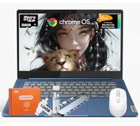 Lenovo Chromebook IdeaPad Slim 3 2025, écran FHD 14", MediaTek Kompanio 520 8 cœurs, GPU ARM Mali-G52, 4 Go de RAM, 320 Go de stockage (64 Go eMMC + 256 Go), Wi-Fi 6, Chrome OS, bleu abysse, avec