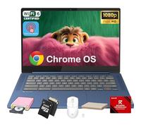 Lenovo Chromebook IdeaPad Slim 3 - Écran tactile Full HD de 14" • Processeur MediaTek Kompanio 520 8 cœurs • 4 Go de RAM • 64 Go eMMC et carte micro SD de 256 Go • Wi-Fi 6 • pour les étudiants en
