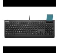 Smartcard Wired Keyboard II - Clavier - taille complète, disposition à 3 zones - USB - AZERTY - Français - noir - boîtier marron - CRU